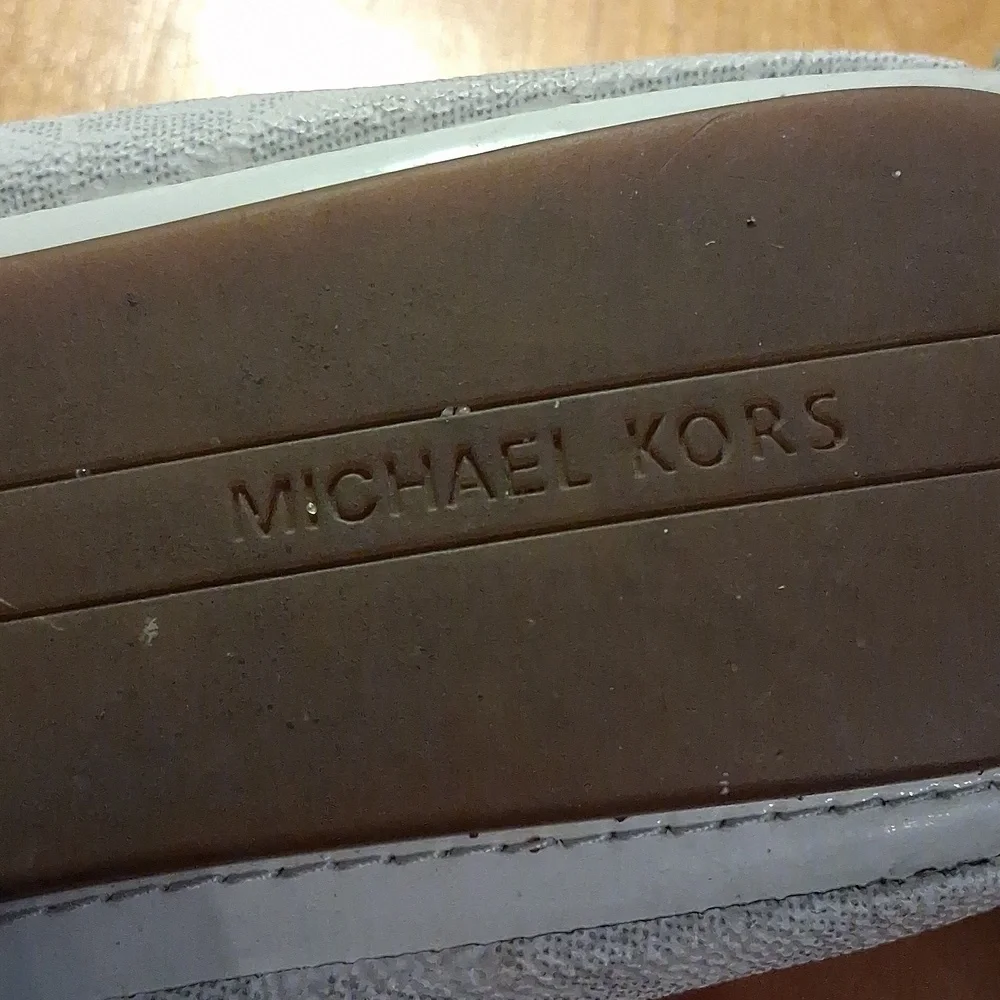 Michael Kors Metallic Silver Flats Size 9